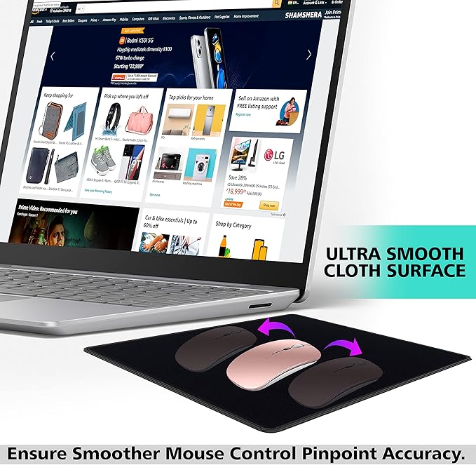 SaiTech IT 20 Pack 2mm Mouse Pad with Stitched Edges Non-Slip Rubber Base Premium-Textured and Waterproof Mousepads Bulk Mouse Pad Multipack Mousepad for Computers Laptop 8.66 x 7.1 inch
