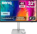 BENQ PD3226G 31.5 4K UHD (3840 x 2160) @144 Hz Designer Monitor 5 ms HDR10 Integrated Speakers USB Hub Swivel Tilt Rotation Height Adjustments (Renewed)