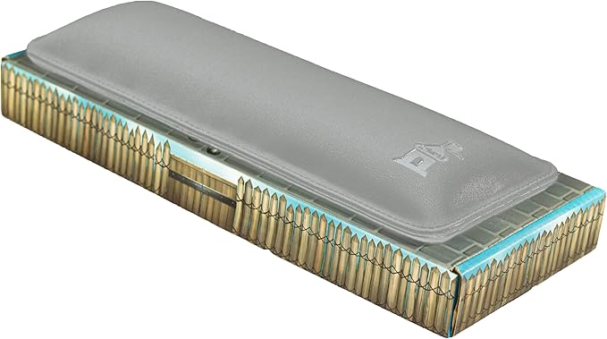 Bailey Compact by Castle - Wrist Rest for Keyboards with Around 61 Keys - Leather Ergonomic Computer Extra Firm Keyboard Wrist Support for Typists Gaming Heavy Office Use (Stone Compact Size)