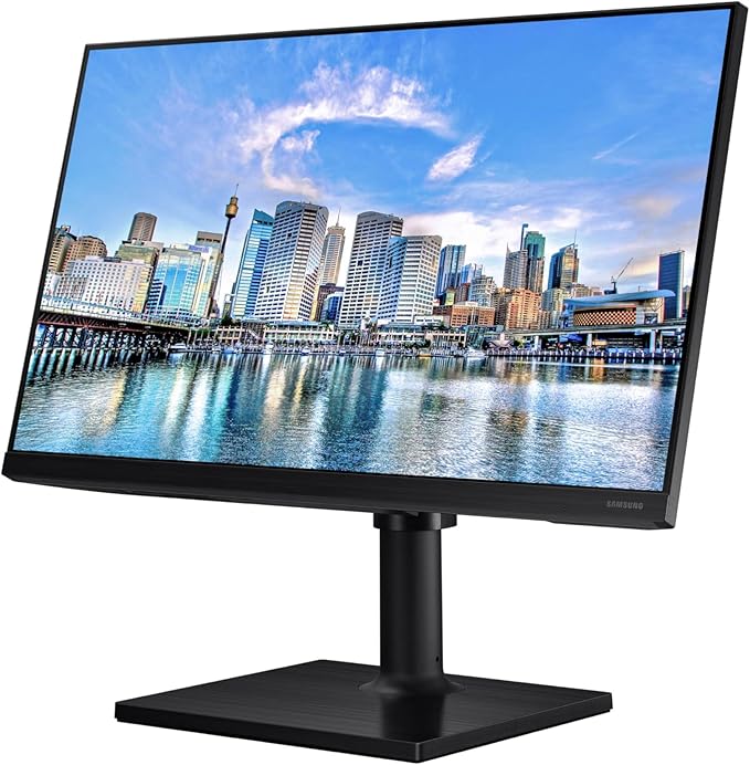 SAMSUNG FT45 Series 24-Inch FHD 1080p Computer Monitor 75Hz IPS Panel HDMI DisplayPort USB Hub Height Adjustable Stand 3 Yr WRNTY (LF24T454FQNXGO)Black