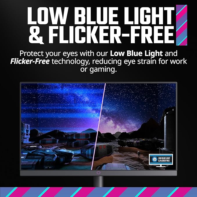 Cooler Master GM2711S 27” WQHD 2560 x 1440 Ultra-Speed IPS Gaming Monitor | Up to 180Hz | Up to 0.5ms | Adaptive Sync AMD|Nvidia | HDR Support | DP1.4 * 1 | HDMI2.0 * 2