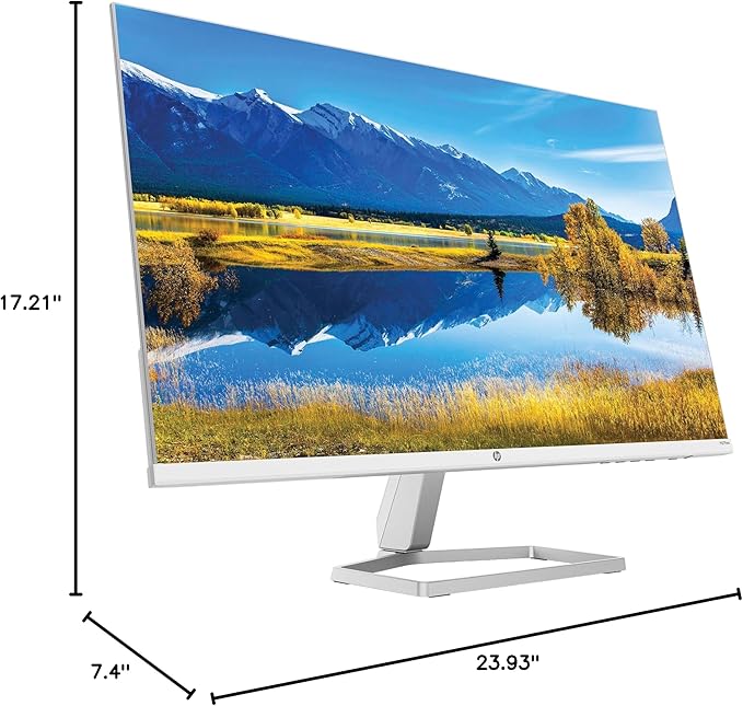 HP Series 5 527sa Monitor w/Speakers 94F48AA#ABA Bundle with Docztorm Dock 27 Full HD IPS (1920x1080) Display 2X HDMI Flicker-Free Ideal for Home &amp Business White/Silver (2026 Latest Model)