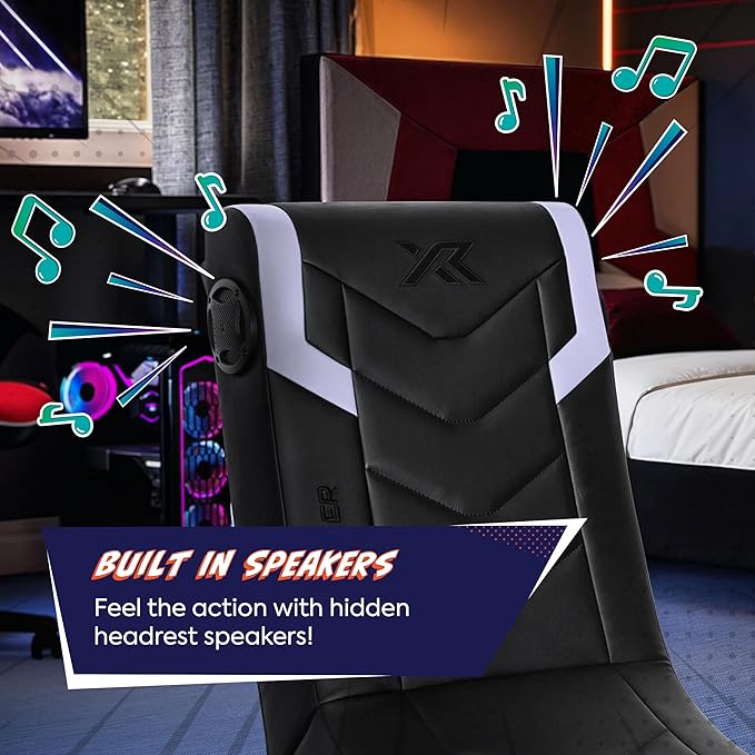 X Rocker Video Gaming Floor Rocker Chair Built-in Audio Foldable for Gamers Bedroom or Game Room for Boys Girls Teens 5-17 Gifts for Gamers