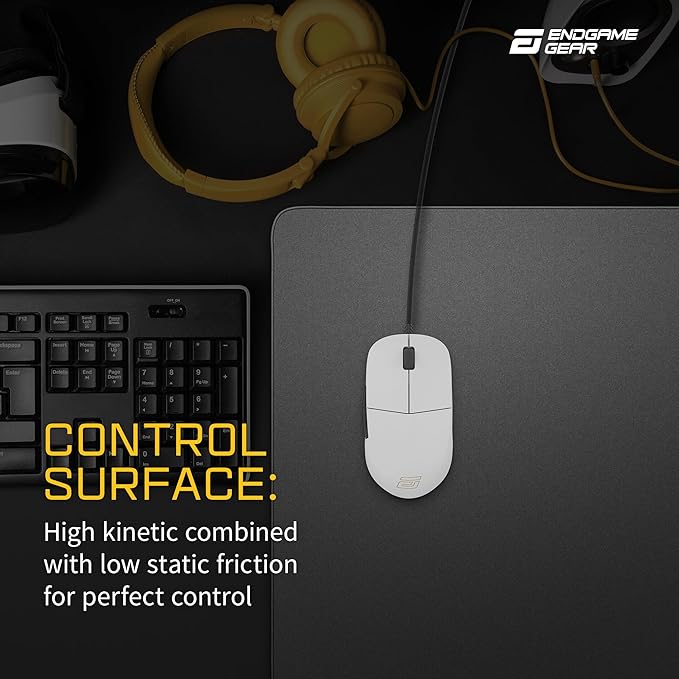 ENDGAME GEAR EM-C Plus Series XL Mouse Pad FPS Gaming Surface Stitched Edges Woven Cloth Surface Japanese Poron Base 500mm x 500mm x 3mm Black