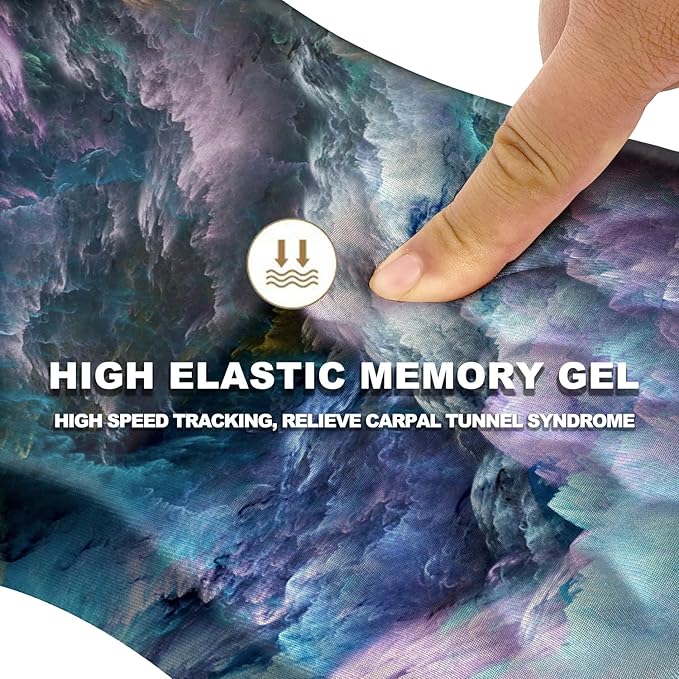 Ergonomic Wrist Rest Support Mouse Pad Massage Design Relief Carpal Tunnel Pain Entire Memory Foam Non-Slip Computer Mouse Pads for Wireless