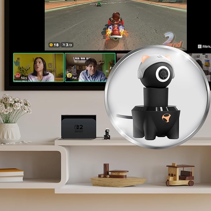 Subsonic - Playcam 1080 - Kamera für Nintendo Switch 2 Full HD 1080p Auflösung mit Weitwinkel USB-C Plug and Play verstellbares Objektiv – Blau