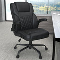 AnyGod Executive Office Chair Comfy Ergonomic Computer Desk Chairs with Flip-up Armrests Lumbar Support High Back 360° Swivel and Rocking Function for Home Office