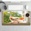 XXL Gaming Mouse Pad Animal Cute Pig XXL Gaming Mouse Pad Large Desk Mat Protector for Desktop Anti-Slip Rubber Extended Computer Keyboard Mat Writing Pad for Work Office 15.7 * 35.4 inB-385