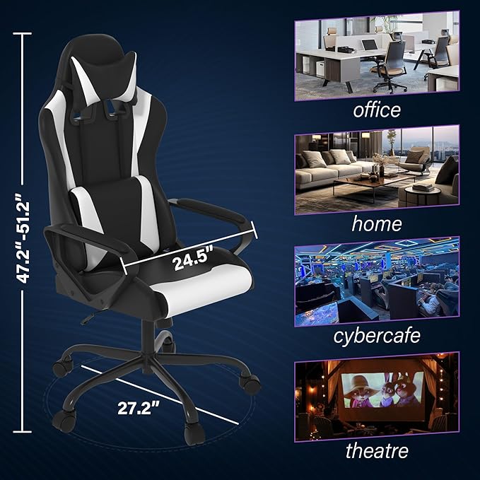 Cheap Gaming Chair PC Chair Office Chair Computer Chair Recliner Game Chair Ergonomic Chair High Back Video Game Chairs for Kids Silla Gamer Chair with Headrest Lumbar Support