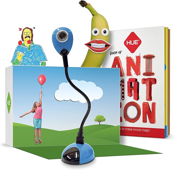 HUE Animation Studio: Complete Stop Motion Animation Kit (Camera Software Book) for Windows/macOS (Blue)