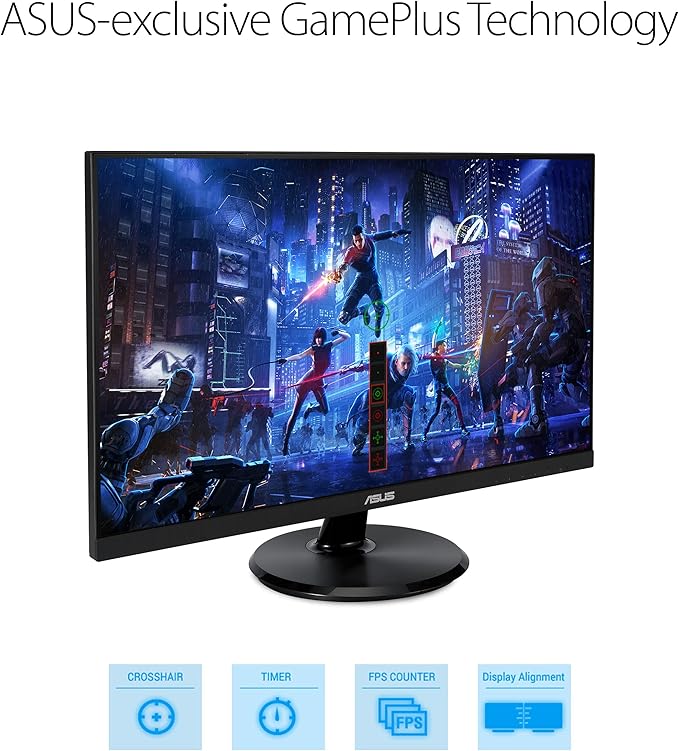 ASUS 23.8” 1080P Monitor (VA24DCP) - Full HD IPS 75Hz USB-C 65W Power Delivery Speakers Adaptive-Sync/FreeSync Low Blue Light Flicker Free VESA Mountable Frameless HDMI