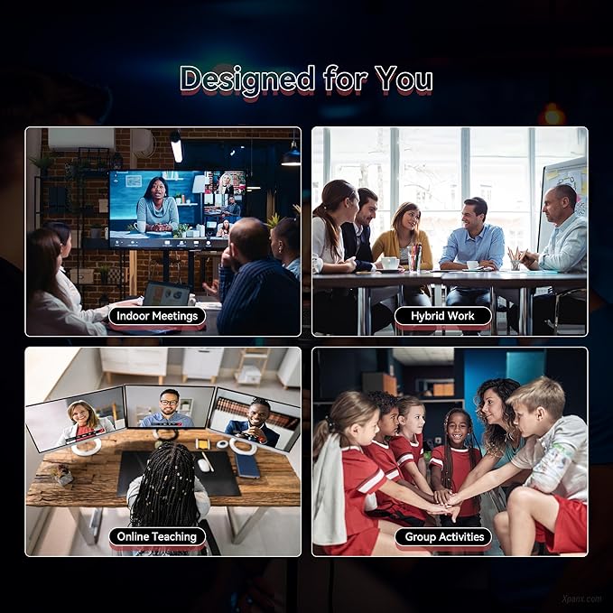 TONGVEO 4K Conference Room PTZ Camera AI Auto Tracking 3X Optical Zoom HDMI/USB3.0 Wide-Angle Video Conference Camera for Church Worship Live Streaming Meeting with Zoom YouTube OBS and More