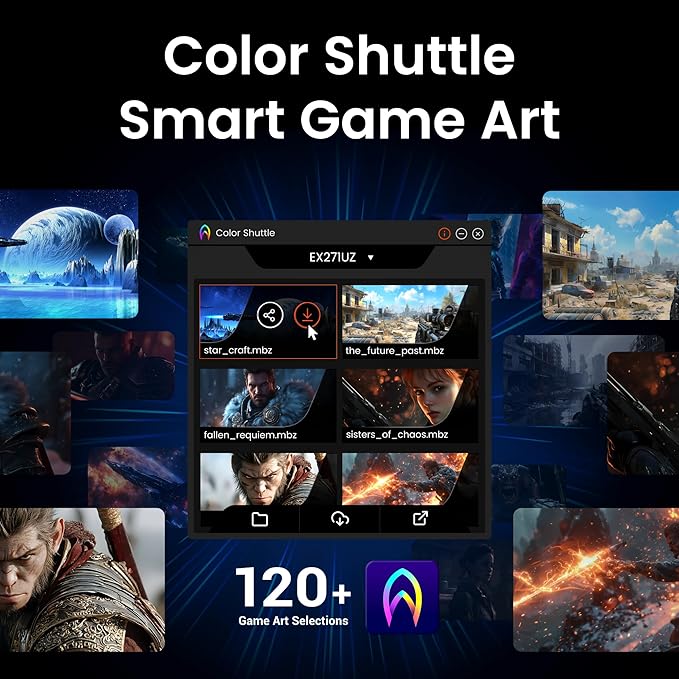 BenQ MOBIUZ EX271UZ 27” 4K QD-OLED 240Hz 0.03ms HDMI 2.1 USB-C 90W Gaming Monitor 99% DCI-P3 DisplayHDR True Black 400 FreeSync Premium Pro Remote Controller 3-Year OLED Burn-in Warranty