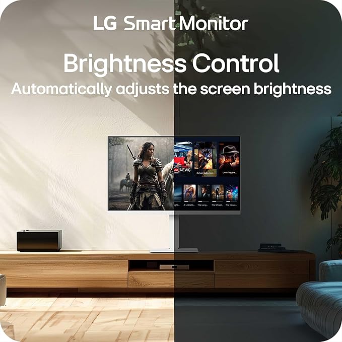 LG 27U730SA-W 27-Inch Smart 4K UHD (3840 x 2160) IPS Computer Monitor HDR10 Built-in Speaker Screen Share Bluetooth Remote Control HDMI USB Type-C PD 65W Tilt/Height/Swivel/Pivot Stand White