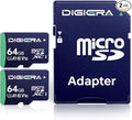 64GB CT100 microSDXC UHS-I Memory Card with Adapter - up to 100MB/s C10 U1 V10 Full HD A1 Micro SD Card for Smartphones Tablets Cameras Gaming Consoles and Drones (2 Pack)