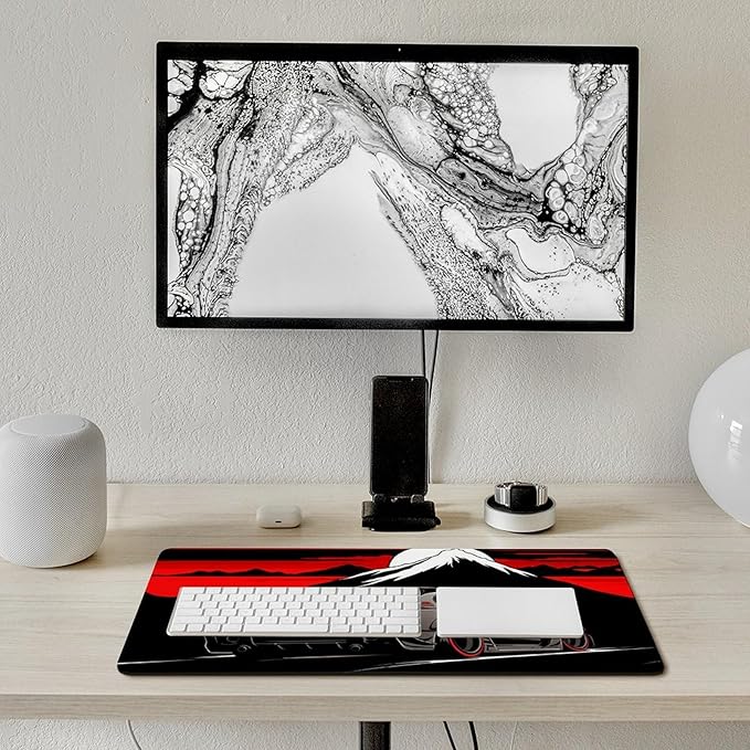 Large Mouse Pad Gaming Anime Rx7 JDM Black Mountain Cool Desk Mat Long Big Mousepad Extended Keyboard Computer Pad Office Desk Organizers and Accessories 40X75cm