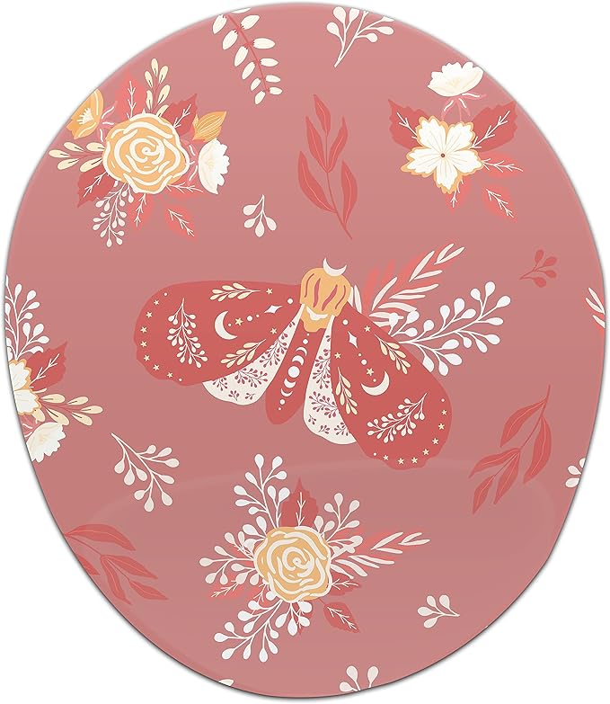 Ergonomic Mouse Pad with Wrist Rest Digital Printed Mouse Mat for Tendon Sheath Problems Non-Slip Base for Office and Home Size: 20 x 23 cm