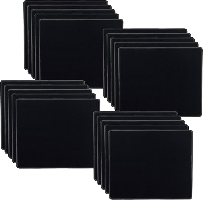 SaiTech IT 20 Pack 2mm Mouse Pad with Stitched Edges Non-Slip Rubber Base Premium-Textured and Waterproof Mousepads Bulk Mouse Pad Multipack Mousepad for Computers Laptop 8.66 x 7.1 inch