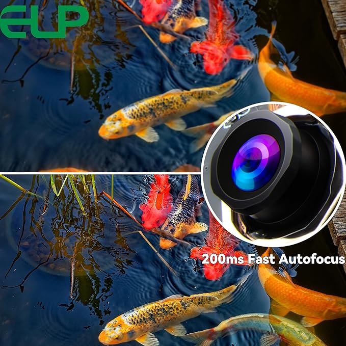 ELP 48MP Wide Angle USB Camera Module 200ms Fast Autofocus Webcam Board 100degree No Distortion Lens PC CAMERA Mini UVC USB2.0 Backup Cam UHD Second Webcamera 6000P Lightburn Camera for Laser Engraver