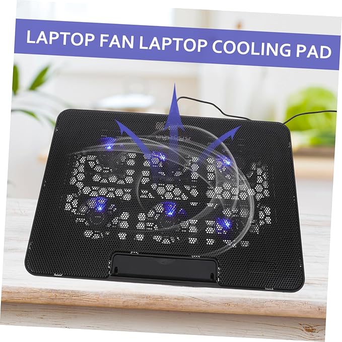 POPETPOP Laptop Cooling Pad Adjustable Height Lightweight Design for up to Laptops USB Powered Fan for Efficient Heat Dissipation for Travel and Business Use