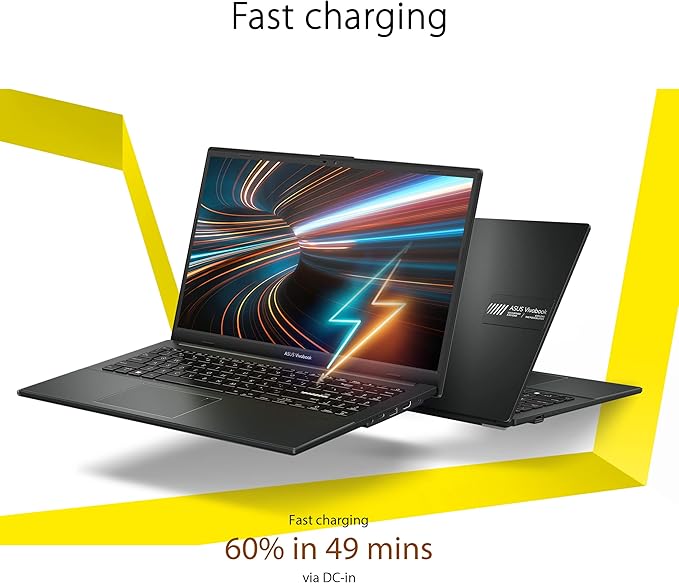 ASUS Vivobook Go 15.6” FHD Slim Laptop AMD Ryzen 3 7320U Quad Core Processor 8GB DDR5 RAM 128GB SSD Windows 11 Home Fast Charging Webcam Sheild Military Grade Durability Black E1504FA-AS33