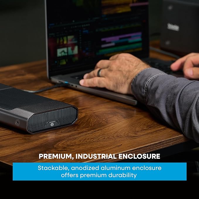 SanDisk Professional G-Drive 6TB Enterprise Class Desktop External Hard Drive HDD up to 250 MB/s USB-C (5Gbps) USB-C (USB 3.2 Gen 2) 7200 RPM Ultrastar Fast Backup Premium Industrial Enclosure