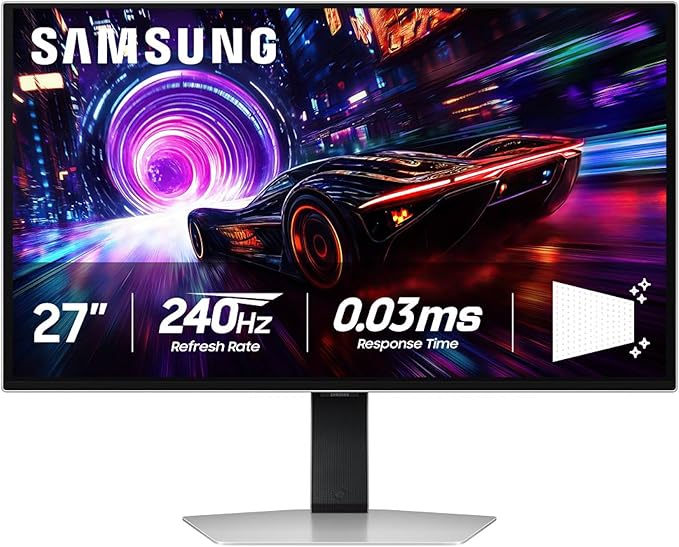 SAMSUNG 27-inch Odyssey QD-OLED G8 (G81SF) 4K 240Hz Gaming Monitor 0.03ms Response Time DisplayHDR True Black 400 AMD FreeSync™ Premium Pro Ergonomic Stand LS27FG810SNXZA 2025
