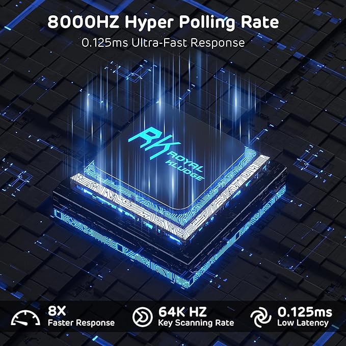 RK ROYAL KLUDGE C84 HE Rapid Trigger Gaming Keyboard 75% TKL Wired RGB Mechanical Keyboard Hall Effect Magnetic Switch Keyboard w/Actuation Point Adjustable 8K Hz Polling Rate for FPS Gamer