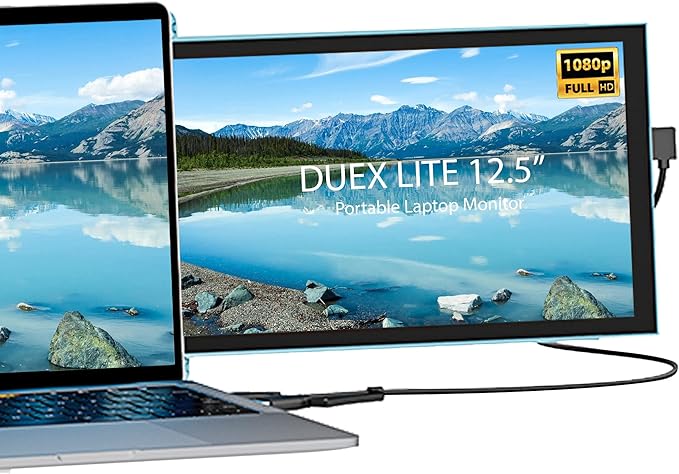 Duex 2021 DUEX Lite 12.5'' Full HD 60Hz LCD Monitor Sky Blue 1011005P07 (Renewed)