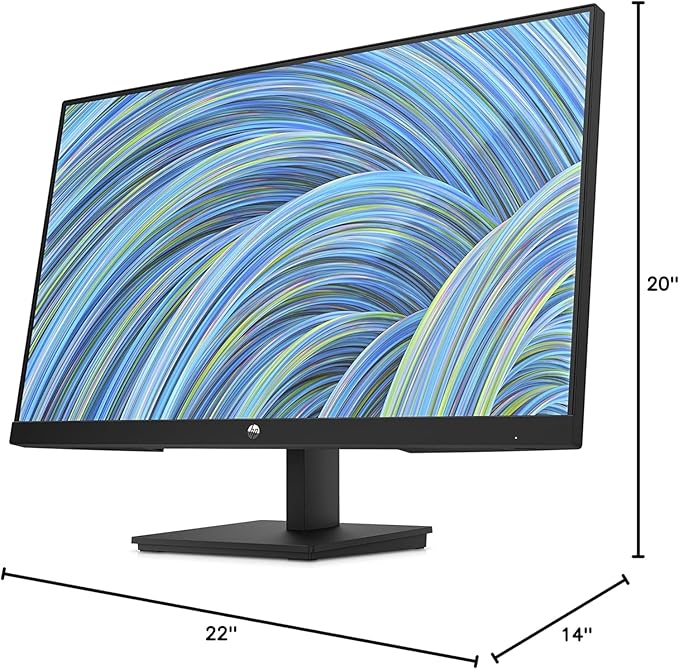 HP 24 FHD VA Monitor Full HD 1920 x 1080 LCD Display 5ms Response Time 75Hz Refresh Rate 16:9 Aspect Ratio 250 Nit FreeSync 3000:1 Contrast Ratio with 5ave HDMI Cable Flat-Black