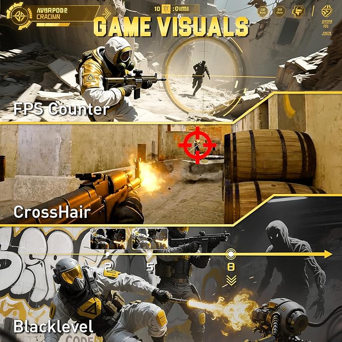 SANSUI 24.5 Inch QHD Gaming Monitor 300Hz 1ms Fast IPS Computer Monitor 2× HDMI 2.1 + 2× DP 1.4 Ports 130% sRGB Eye Care VESA Support (DP Cable Included ES-G25F6Q Pro)