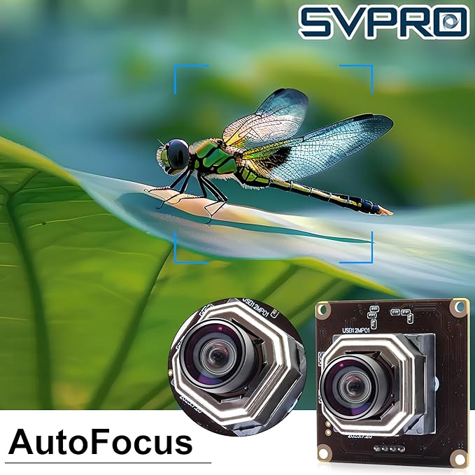 SVPRO 120FPS 1080P Autofocus Camera Module for Computer Laptop IMX577 12MP UVC Camera 4K 30fps Lightburn Camera USB2.0 Industrial Video Camera Wide Angle Bord Camera for Computer Vision