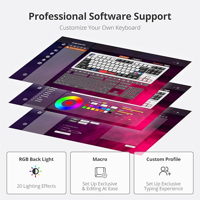 Owpkeenthy 75 Percent Gaming Keyboard Gasket Mounted87 Key TKL Mechanical Keyboard Hot Swappable with Sound Absorbing Foam Pre-lubed Linear Switch South-Facing RGB Backlit for PC Laptop (Olivia)