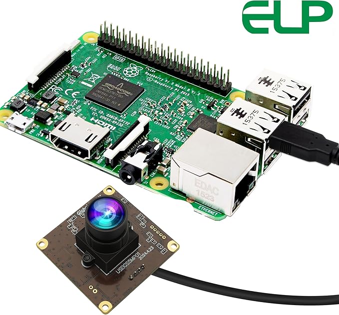 ELP 5MP Global Shutter 50fps USB Camera Module for Computer UVC USB2.0 Lightburn Cam for Laser Engraver High Speed 60fps PC Camera Wide Angle Webcamera for Live Streaming (100°Low Distortion Lens)