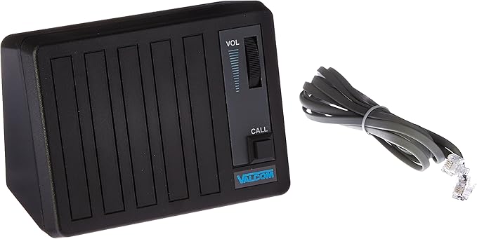 Valcom V-764-BK Push Button Talkback Desktop and Wall Speaker Black