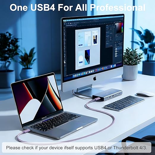 SHULIANCABLE USB C Cable USB 4 Data Cable80Gbps Data Sync Supports 16K/8K DisplaysCompatible with Thunderbolt 4/3 USB C Monitors MacBookHub Docking (Green 3.3FT/1M)