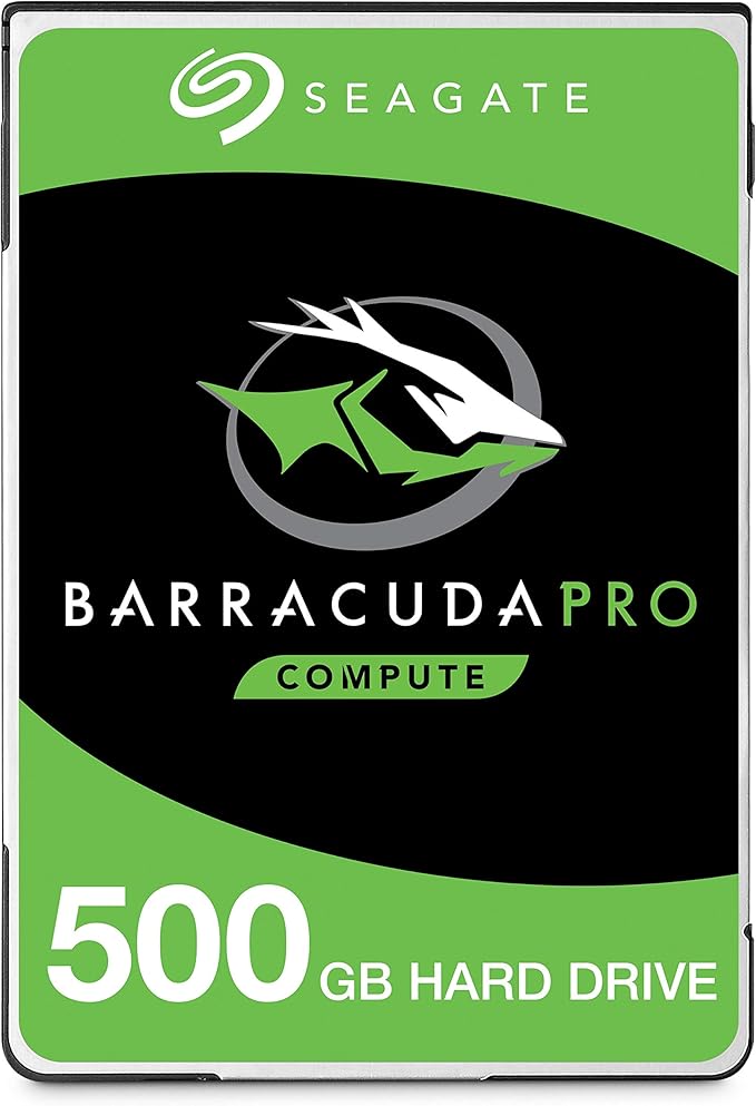Seagate BarraCuda Pro 500GB Internal Hard Drive Performance HDD – 2.5 Inch SATA 6Gb/s 7200 RPM 128MB Cache for Computer Desktop PC Laptop Data Recovery – Frustration Free Packaging (ST500LM034)