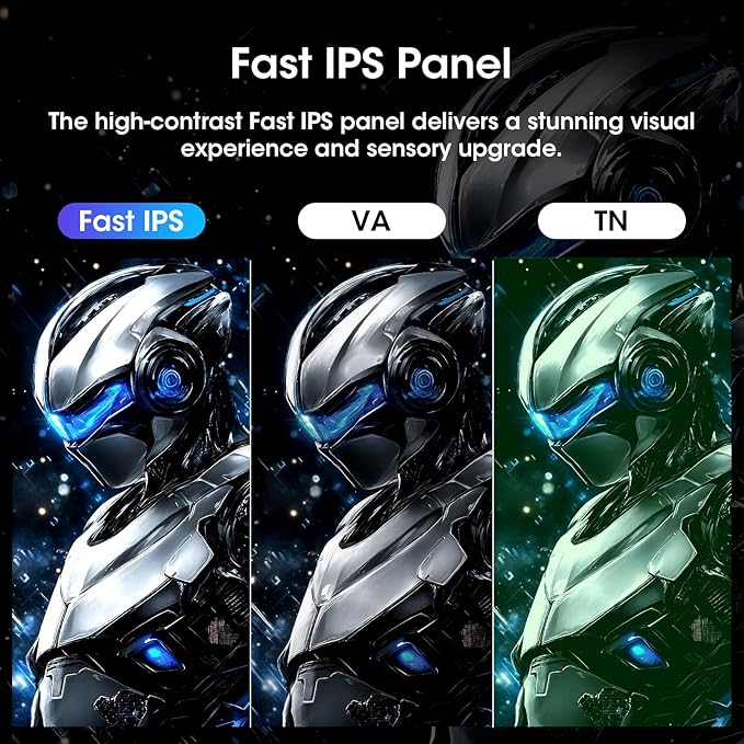 Amzfast 24 Inch Gaming Monitor 200Hz FHD 1080p Fast IPS Computer Monitor 110% sRGB 1ms HDR Support Adaptive Sync Eye Care VESA Mount HDMI 2.0 | Display Port 1.4 White Monitor AMZG24X1W