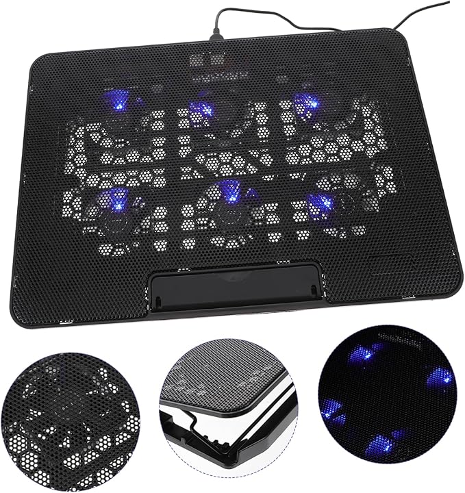 STOBOK 1pc Gaming Laptop Cooling Pad Adjustable Fans for Enhanced Airflow USB Powered Noise Design Compatible Laptops Ergonomic Stand