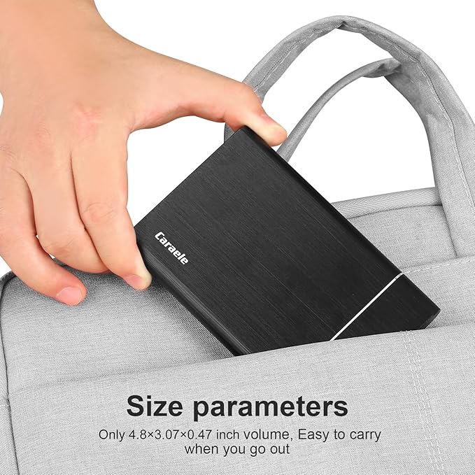 1TB Portable External Hard Drive USB3.0 Mobile HDD Storage for PC Mac Desktop Laptop Mac Chromebook Xbox One Xbox 360 PS4 (Black)