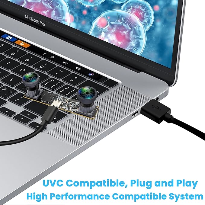 3D Stereo USB Camera 120fps Global Shutter Printer USB Camera Module with 120 Degree No Distortion Synchronization Dual Lens PC Computer Camera Plug and Play for Raspberry Pi Mac Linux Windows