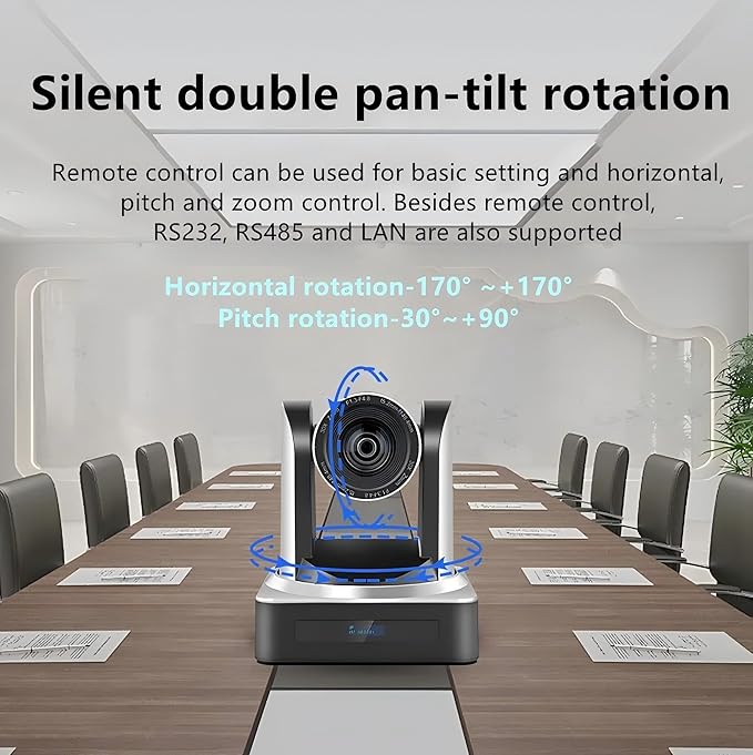 NDI PTZ Camera 4K AI Auto-Tracking 20X Optical Zoom 4K@60fps3G-SDI USB3.0 HDMI LAN PoE IP Live Streaming for Church Worship Events Broadcast Video Conference