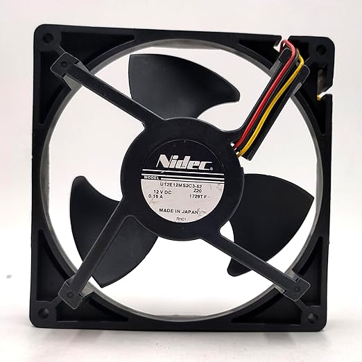 High-Performance 12V 0.16A Cooling Fan U12E12MS2C3-52 for Laptops and Electronics | 125mm x 125mm x 39mm Size