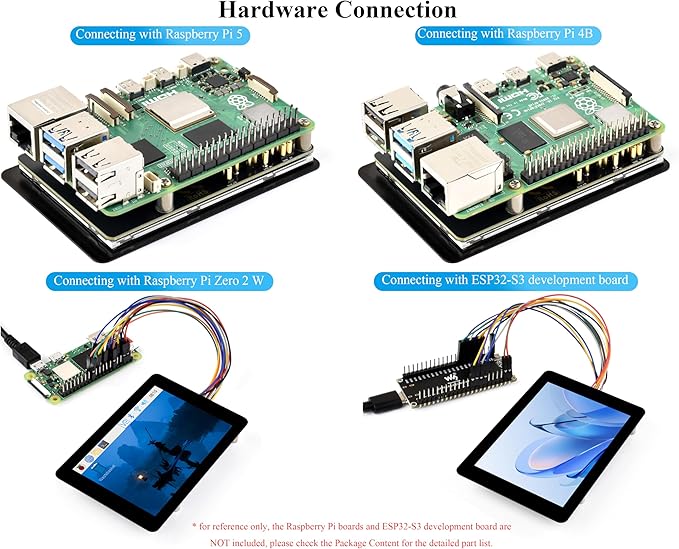 3.5inch Capacitive Touch Screen Compatible with Raspberry Pi 5/4B/3B+/3B/3A+/Pico W/Pico 2W/ ESP32 320x480 IPS LCD 5-Point Touch SPI and I2C Interfaces Pigo Pin or 13PIN Cable Dual Connections