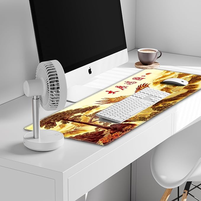 LL-COEUR XXL Landscape Gaming Mouse Pad Computer Keyboard Mat Office Desk Pad (Eagle 35.4 x 15.7 x 0.12)
