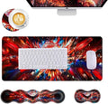 Mouse PadLarge Desk Mat Set 4in1 XL Mousepad + Keyboard Wrist Rest+Mouse Wrist Rest+Coaster with Ergonomic Desk Pad for Home Office Table Computer Cover -Eagle and Dreamcatcher