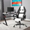 Game Chairs Massage Gaming Chair for AdultsErgonomic Big and Tall Gaming Chair with Massager Video Gaming Chairs Comfy Computer ChairComfortable Gaming Chair 250Lbs White Gaming Chair