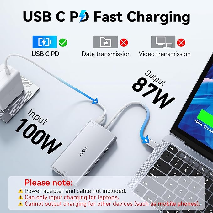 USB C Docking Station Dual Monitor Adapter for Dell HP Laptop Docking Station 3 Monitors Quadruple Display USB C Hub Dongle to 4K HDMI+DisplayPort+VGA100W PD 3USB2.0 8 in 1 Thunderbolt Dock