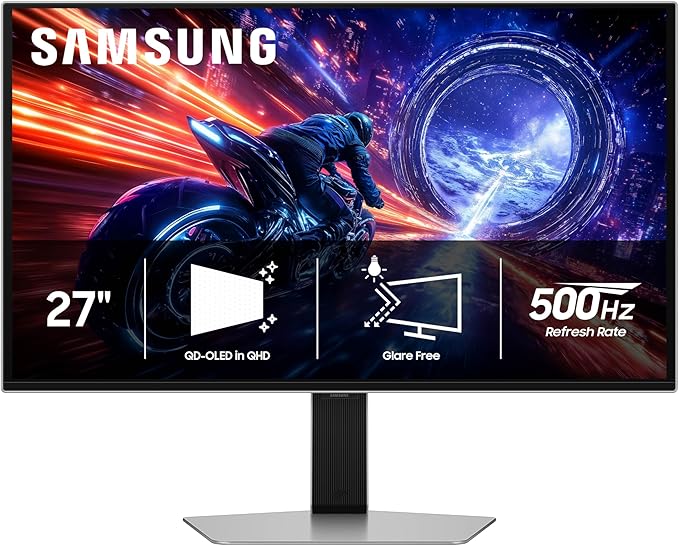 Samsung 27” Odyssey OLED G6 G60SF QHD QD-OLED Gaming Monitor 500Hz Refresh Rate 0.03ms (GtG) Response Time G-Sync Compatible VESA DisplayHDR TrueBlack 500 LS27FG602SNXZA 2025 3 Yr Warranty