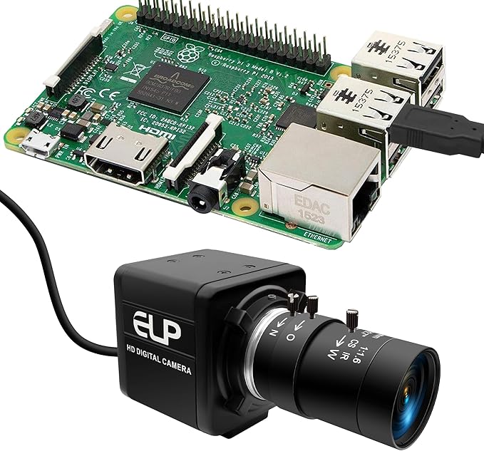8MP Industrial USB Camera 10X Optical Zoom Manual Focus Webcam with 5-50mm Varifocal Lens UVC Plug and Play Computer Camera for Windows Linux MAC OS Android Raspberry Pi